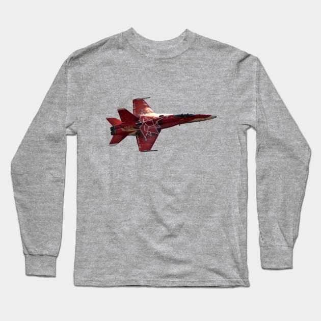 RCAF CF-18 Hornet Canada 150 - no background Long Sleeve T-Shirt by acefox1